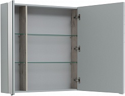 Aquanet Зеркальный шкаф Алвита New 100 серый матовый – фотография-4